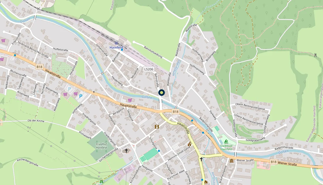 OpenStreetMap-Karte des Standorts Hainfeld