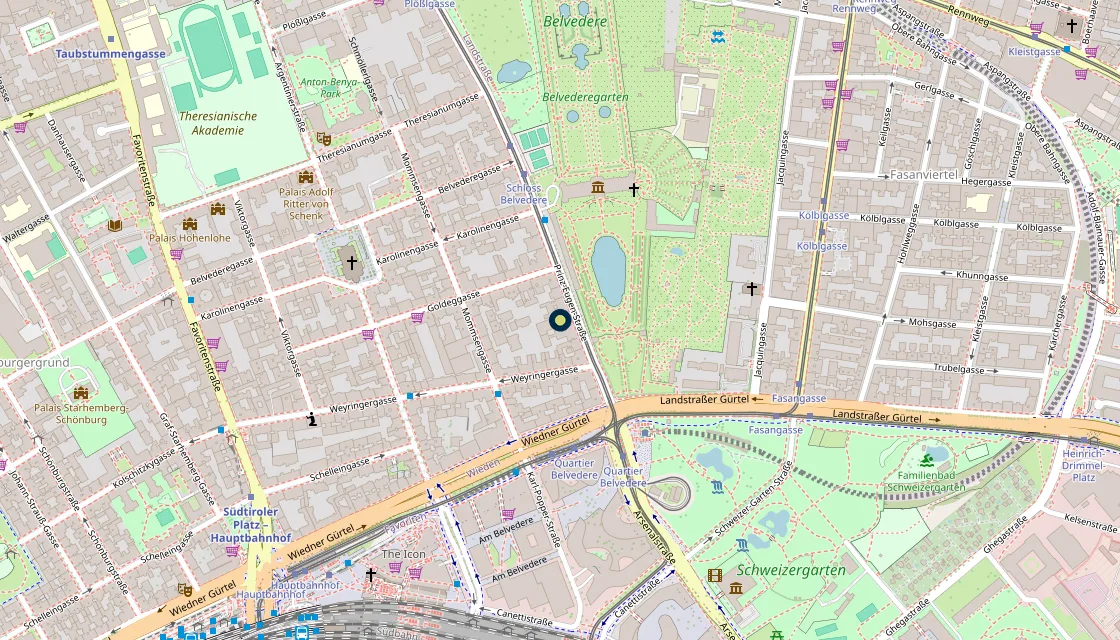 OpenStreetMap-Karte des Standorts Wien
